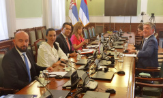 23 June 2021 The Chairman and members of the Committee on Human and Minority Rights and Gender Equality with the Head of the Council of Europe Mission to Serbia